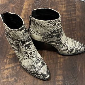Snake skin booties
